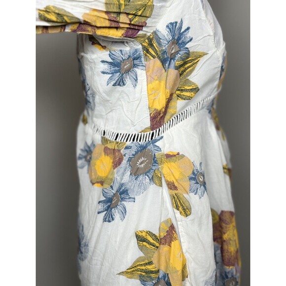 Free People Strawberry Fields Tunic Mini Dress Size xSmall Ivory boho festival - Picture 4 of 16